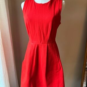 Madewell Red Sleeveless A-Line Cocktail Dress